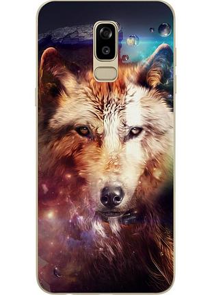 Чохол для samsung j810f galaxy j8 2018 з картинкою космічний вовк