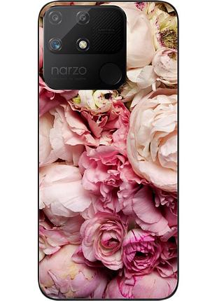 Чохол силіконовий epik для realme narzo 50a з картинкою півонії