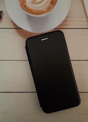 Чехол-книжка для samsung galaxy j4 plus 2018 premium leather (экокожа + силикон) черный