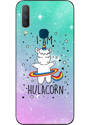 Силиконовый чехол для vivo y15 с картинкой единорог
