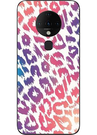 Силиконовый чехол для tecno spark 6 с картинкой леопардовый принт