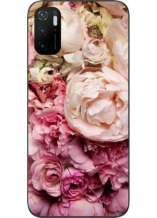 Чохол силіконовий для xiaomi poco m3 pro з картинкою півонії