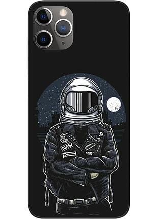 Силиконовый чехол для iphone 11 pro с картинкой космонавт и луна