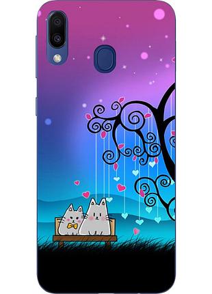 Силиконовый чехол с рисунком для samsung galaxy m20 котята