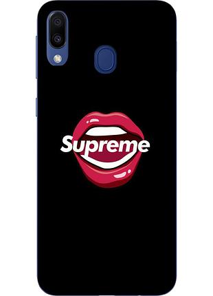 Чехол силиконовый для samsung galaxy a20 2019 a205f с картинкой губы supreme