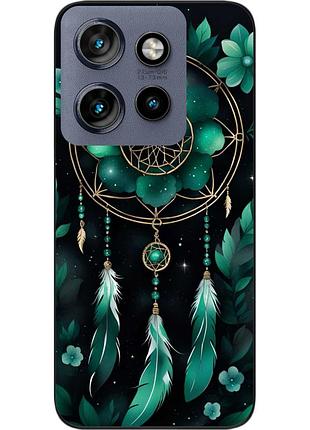 Силиконовый чехол бампер epik для motorola edge 60 neo с картинкой изумрудный ловец снов