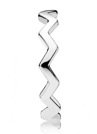 Серебряное кольцо пандора зигзаг р.16,5 pandora 4