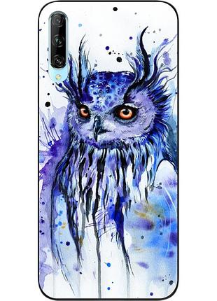 Силіконовий чохол для huawei p smart pro з картинкою сова акварель