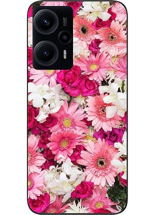 Силиконовый чехол бампер epik для xiaomi poco f5 с картинкой нежные цветы