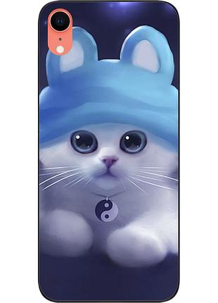 Чохол силіконовий для iphone xr з картинкою кошеня
