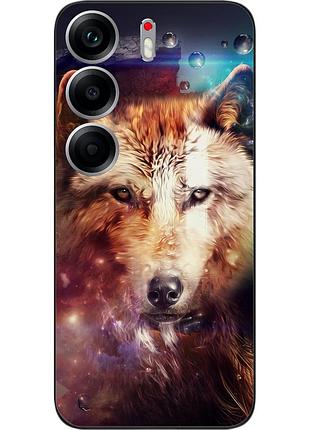Силіконовий чохол epik для tecno camon 40 (cm5) з принтом космічний вовк