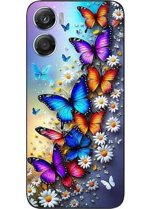 Чохол силіконовий epik для motorola g06 з принтом метелики з ромашками