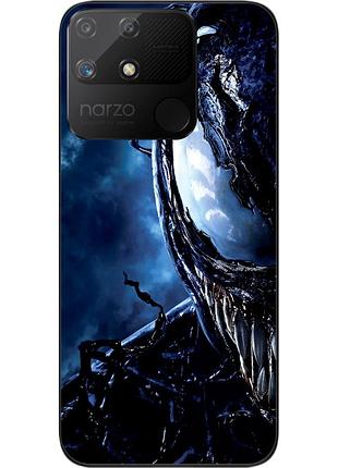 Силиконовый чехол epik для realme narzo 50a с картинкой веном монстр