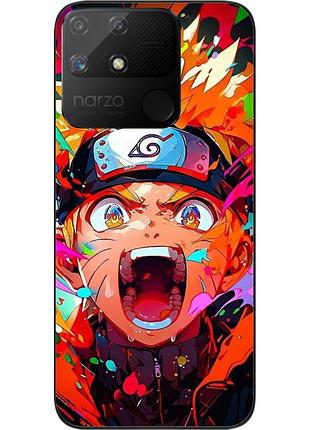 Силиконовый чехол epik для realme narzo 50a с картинкой наруто узумаки арт