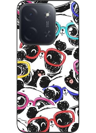 Чехол силиконовый epik для xiaomi poco c85 с принтом панда в очках