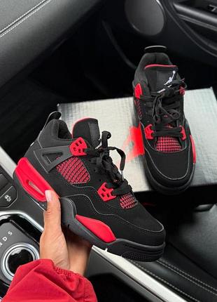 Nike air jordan 4 retro black/red premium
