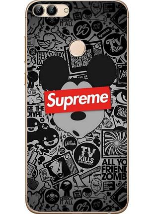 Силіконовий чохол з малюнком для huawei p smart міккі supreme