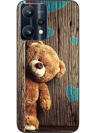 Бампер силиконовый чехол epik для realme 9 pro с картинкой мишка