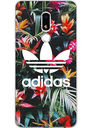 Силиконовый чехол для meizu m8 lite с картинкой adidas