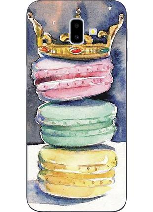 Чохол з картинкою (силікон) для samsung galaxy j6 plus 2018 тістечко макаронів