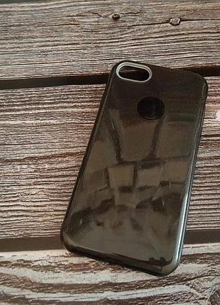 Чохол з блискітками shine для iphone 7 чорний силікон