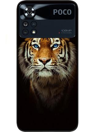 Силіконовий чохол epik для xiaomi poco x4 pro 5g з картинкою тигр