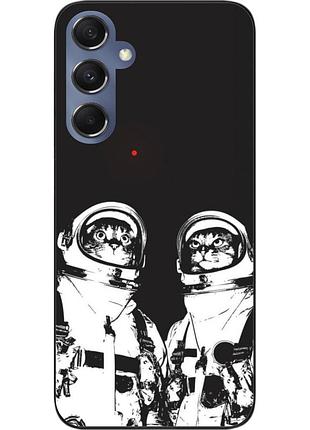 Силіконовий чохол бампер epik для samsung galaxy m34 5g з картинкою космонавти котів