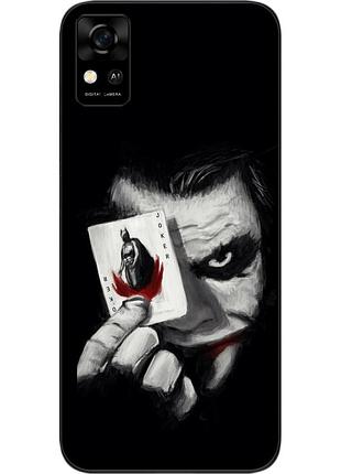 Силіконовий чохол для zte blade a31 з картинкою джокер з картою