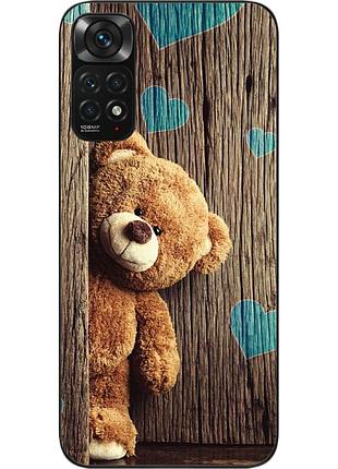 Бампер силиконовый чехол для xiaomi redmi note 11 / note 11s с картинкой мишка