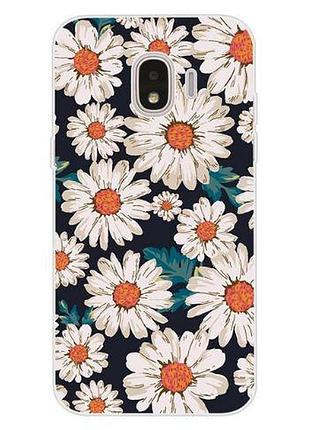 Бампер силіконовий чохол для samsung j4 2018 galaxy j400 з картинкою ромашки
