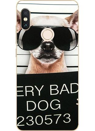 Чехол силиконовый для xiaomi redmi note 5 с картинкой bad dog