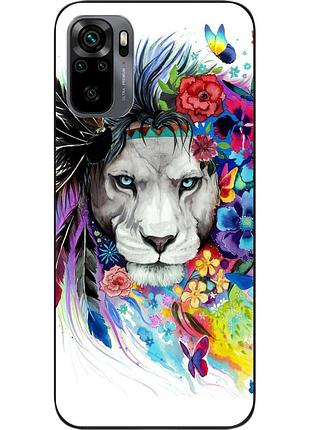 Силіконовий чохол для xiaomi redmi note 10 з картинкою лев