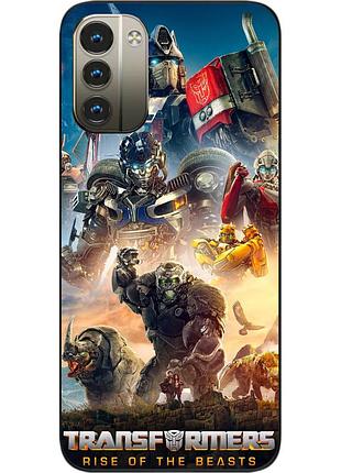 Силиконовый чехол epik для nokia g11 с картинкой трансформеры