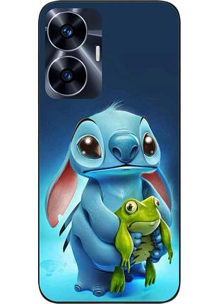 Силиконовый чехол бампер epik для realme c55 с картинкой стич