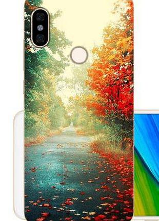 Оригінальний чохол накладка для xiaomi redmi note 5 з картинкою осінь