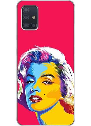 Бампер силіконовий чохол для samsung a51 2020 galaxy a515 з картинкою монро