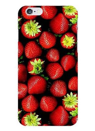 Силіконовий чохол накладка для iphone 6 / 6s з картинкою полуниця