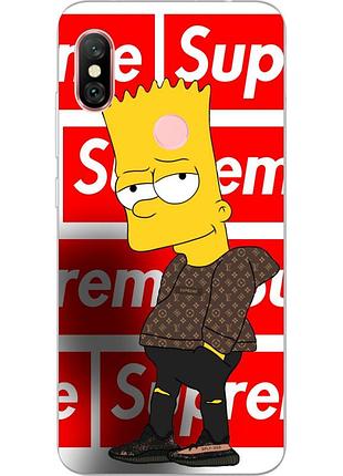 Силиконовый чехол с рисунком для xiaomi redmi note 6 pro симпсон