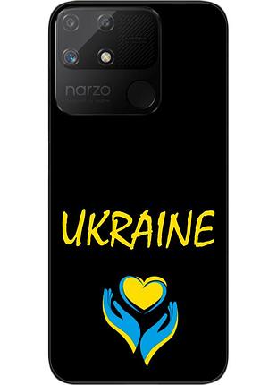 Силиконовый чехол epik для realme narzo 50a с картинкой руки украины