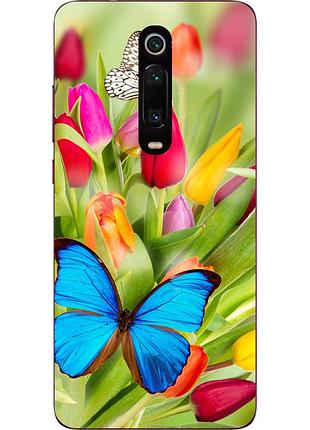 Силиконовый чехол для xiaomi mi 9t / k20 / mi 9t pro / k20 pro с картинкой тюльпаны