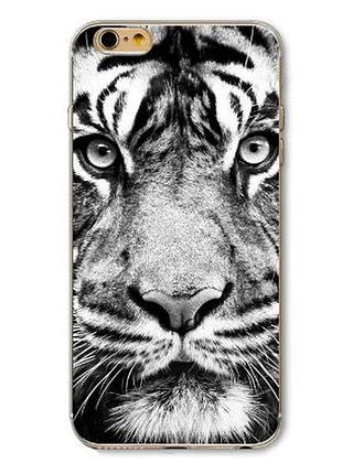 Чехол для iphone 6plus / 6s plus (силикон) с картинкой белый тигр