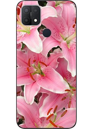 Силіконовий чохол для oppo a15 з картинкою лілії