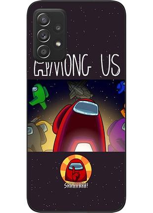 Силиконовый чехол с картинкой для samsung a52 galaxy a525f among us тихо