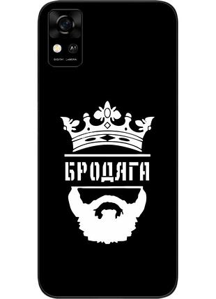 Силиконовый чехол для zte blade a31 с картинкой бродяга