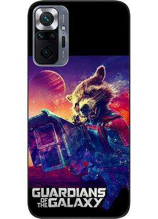Силиконовый чехол epik для xiaomi redmi note 10 pro с картинкой реактивный енот