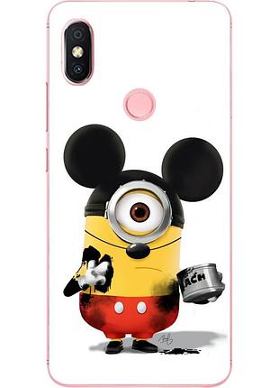 Силіконовий чохол з малюнком для xiaomi redmi s2 міньйон маус