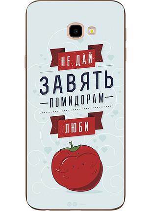 Силіконовий чохол з картинкою для samsung galaxy j4 plus 2018 не дай завять помідорів