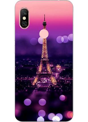 Оригинальный чехол накладка для xiaomi redmi note 6 pro с картинкой париж ночью