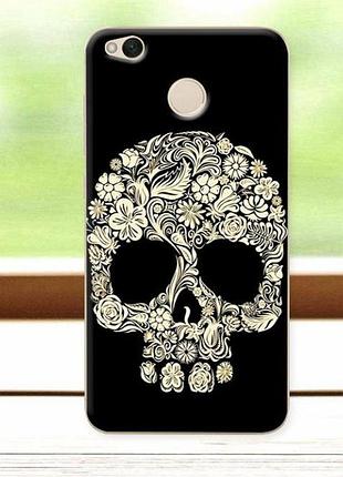 Оригінальний чохол з картинкою (силікон) для xiaomi redmi 4x череп