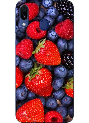 Силиконовый чехол для samsung galaxy m20 с картинкой фрукты